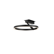 Roda 16" Semi-Flush Mount in Black