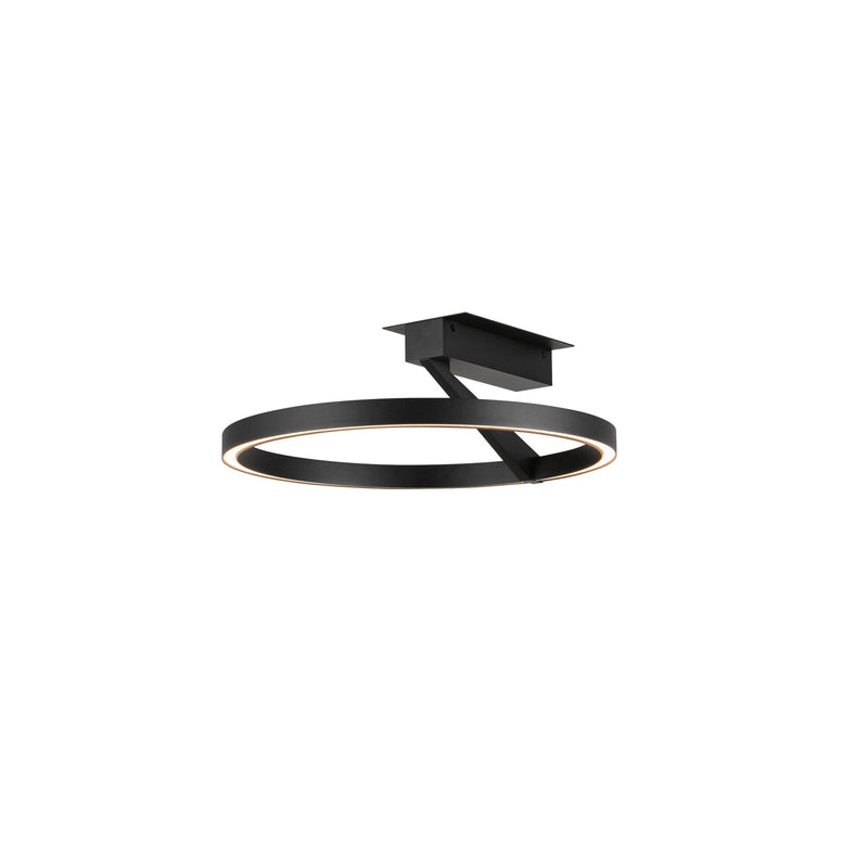 Roda 16" Semi-Flush Mount in Black