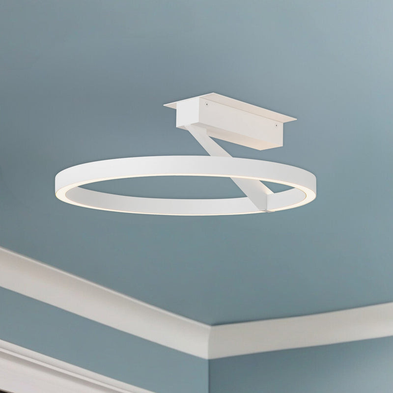 Roda 16" Semi-Flush Mount in White