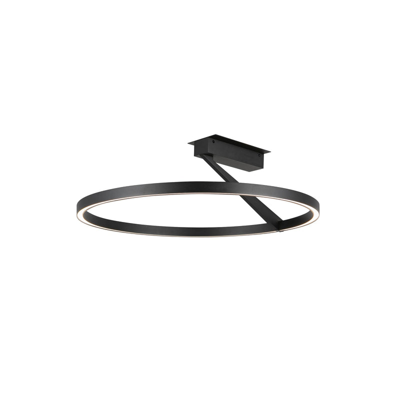 Roda 24" Semi-Flush Mount in Black