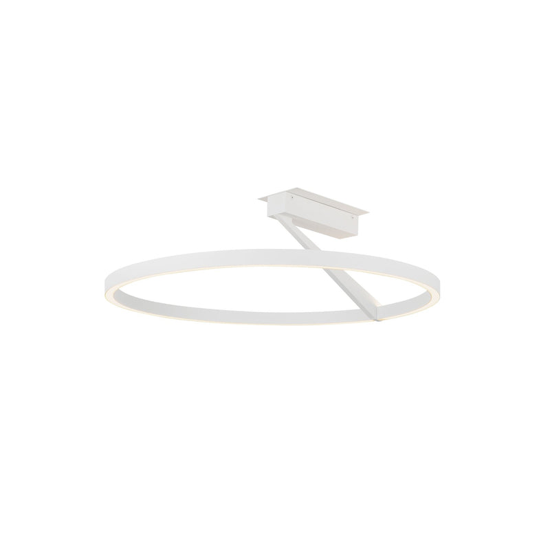 Roda 24" Semi-Flush Mount in White