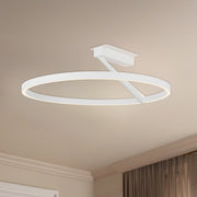 Roda 24" Semi-Flush Mount in White