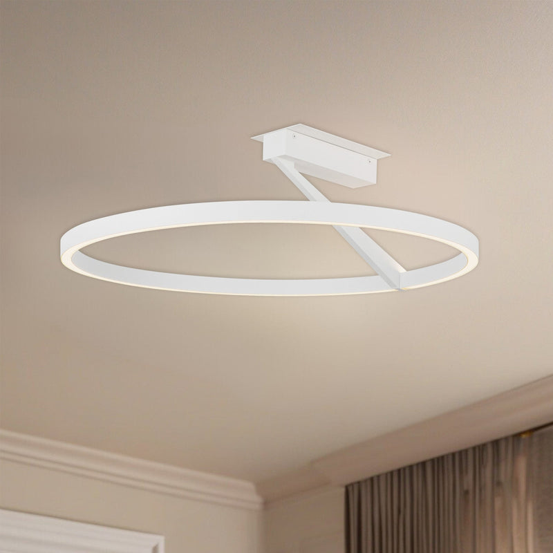 Roda 24" Semi-Flush Mount in White