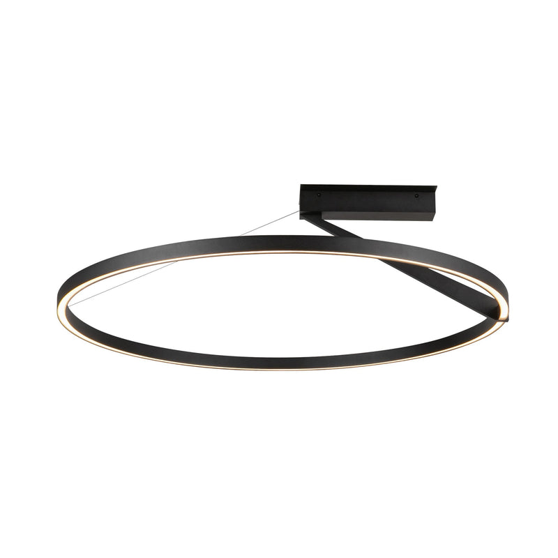 Roda 31" Semi-Flush Mount in Black