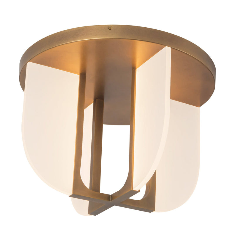 Anders 16" LED Semi-Flush Mount in Vintage Brass