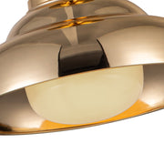 Palmetto 12" Semi-Flush Mount in Polished Brass/Glossy Opal