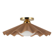 Furrow 16" Semi-Flush Mount in Peach