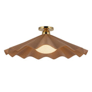 Furrow 25" Semi-Flush Mount in Peach