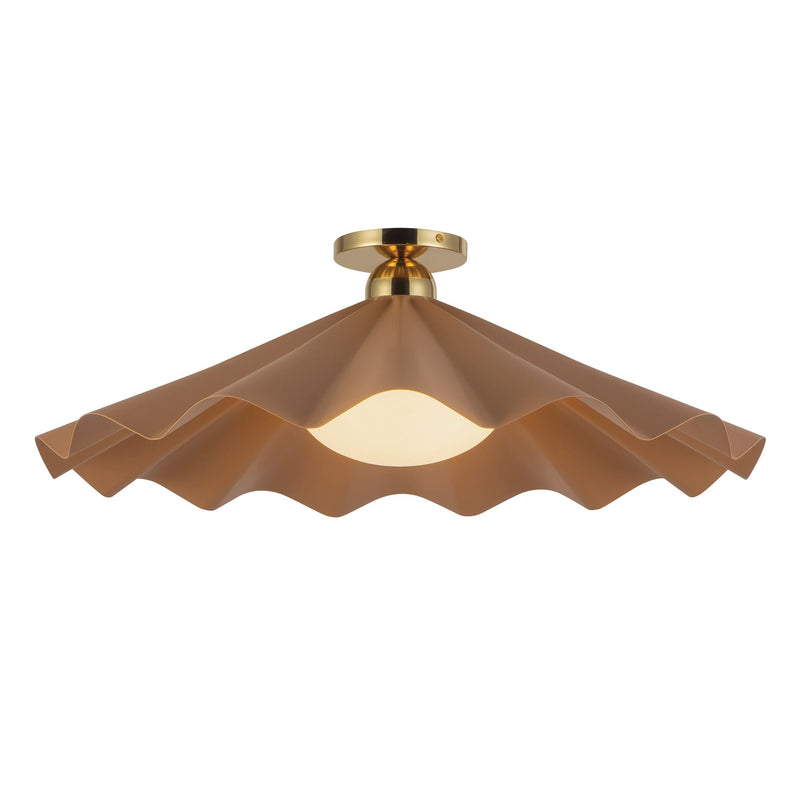 Furrow 25" Semi-Flush Mount in Peach