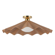 Furrow 25" Semi-Flush Mount in Peach