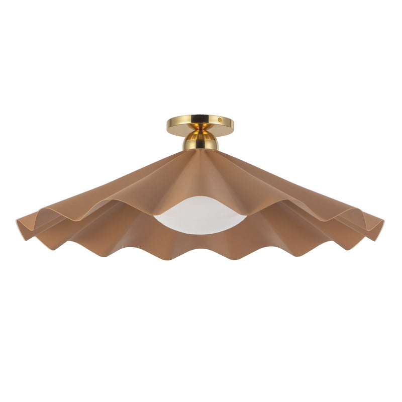 Furrow 25" Semi-Flush Mount in Peach