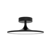 Issa 12" Semi-Flush Mount in Matte Black