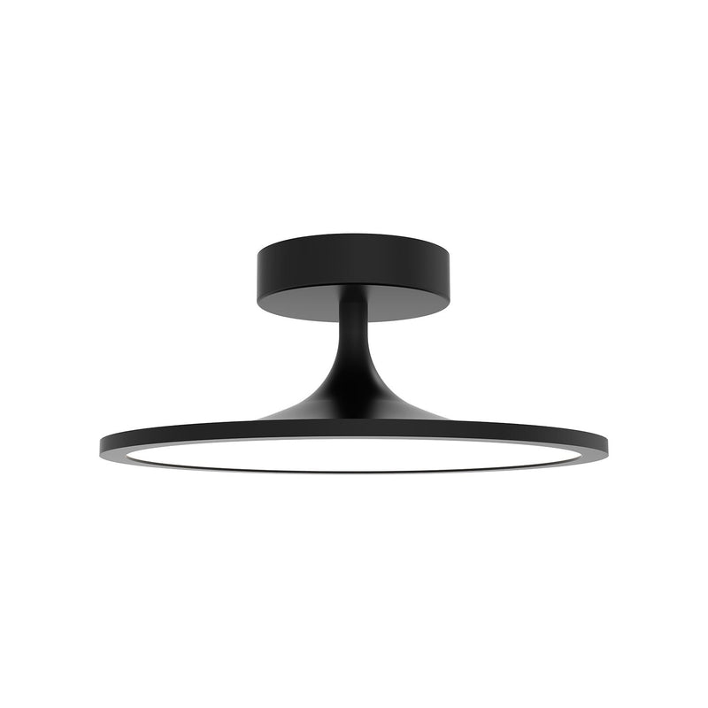 Issa 12" Semi-Flush Mount in Matte Black