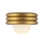 Harvey 12" Semi-Flush Mount in Brushed Gold