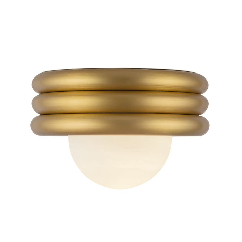 Harvey 12" Semi-Flush Mount in Brushed Gold