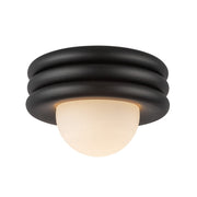 Harvey 12" Semi-Flush Mount in Matte Black