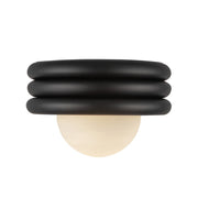 Harvey 12" Semi-Flush Mount in Matte Black