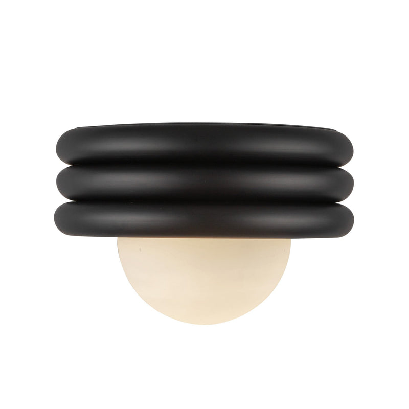 Harvey 12" Semi-Flush Mount in Matte Black