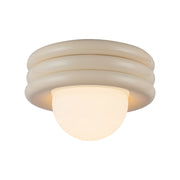 Harvey 12" Semi-Flush Mount in Pearl White