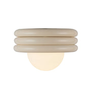Harvey 12" Semi-Flush Mount in Pearl White