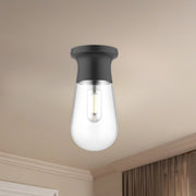 Marcel 5" Semi-Flush Mount in Matte Black
