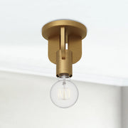 Claire 5" Semi-Flush Mount in Aged Gold