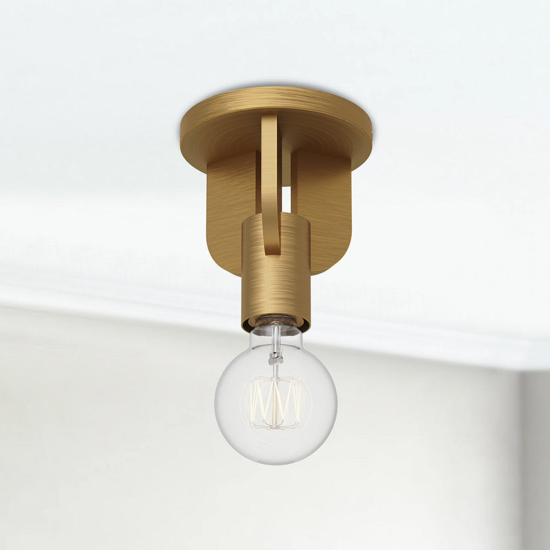 Claire 5" Semi-Flush Mount in Aged Gold
