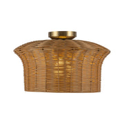 Kai 16" Semi-Flush Mount in Brushed Gold