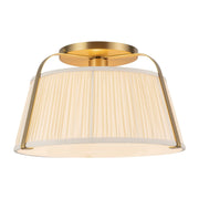 Scout 13" Semi-Flush Mount in Brushed Gold/White Linen