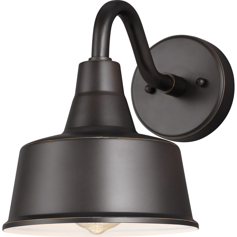 Barn Light Small Outdoor Wall Sconce in Antique Bronze