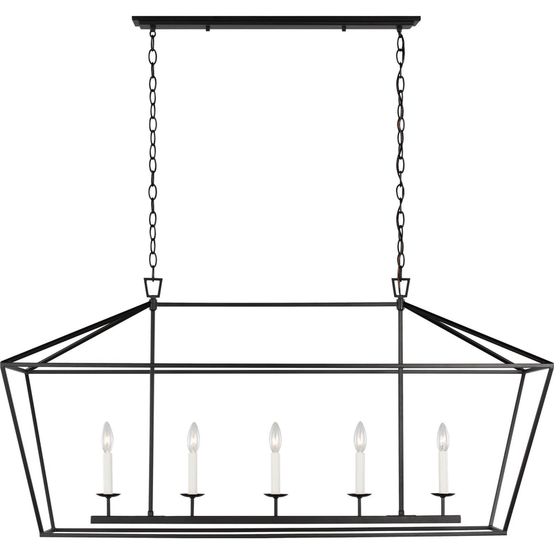 Dianna 5-Light Medium Linear Pendant in Midnight Black
