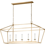 Dianna 5-Light Medium Linear Pendant in Satin Brass