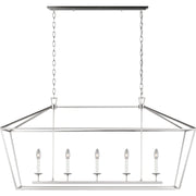 Dianna 5-Light Medium Linear Pendant in Brushed Nickel