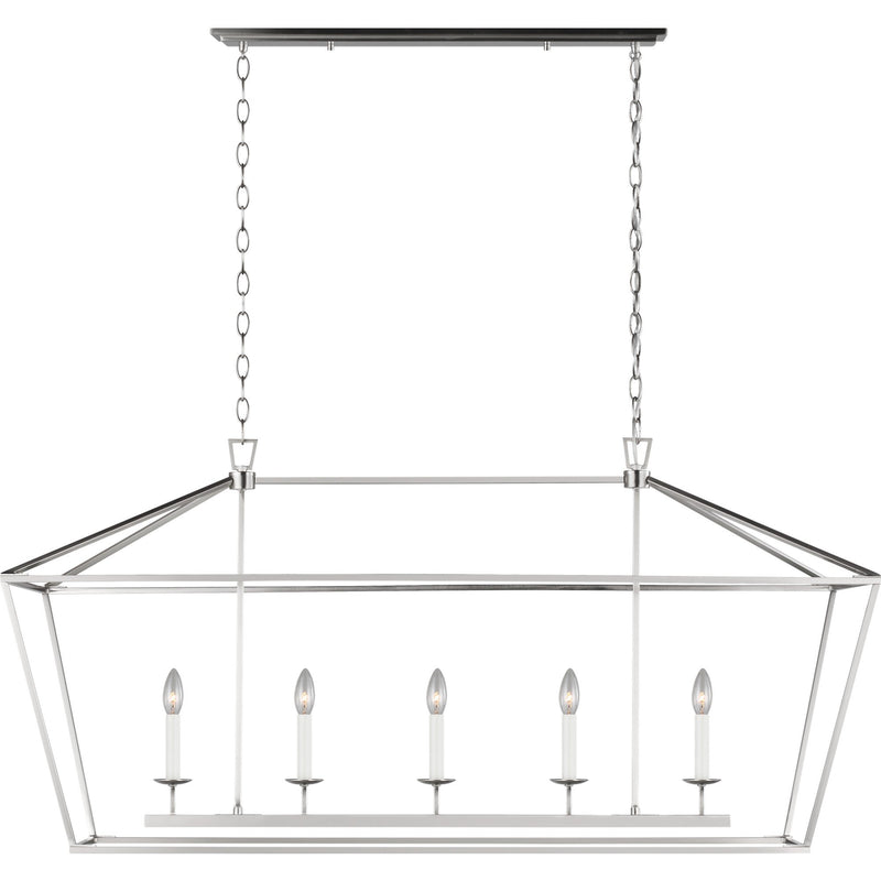 Dianna 5-Light Medium Linear Pendant in Brushed Nickel