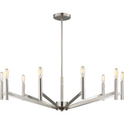 Vector 9-Light Chandelier in Brushed Nickel