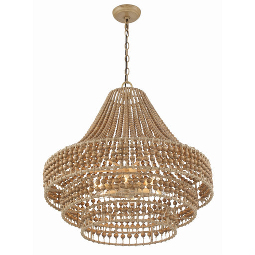 Silas 6 Light 26.75" Pendant in Burnished Silver