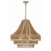 Silas 6 Light 26.75" Pendant in Burnished Silver