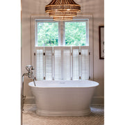 Silas 6 Light 26.75" Pendant in Burnished Silver in a room setting