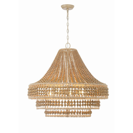 Silas 8 Light 30" Pendant in Burnished Silver