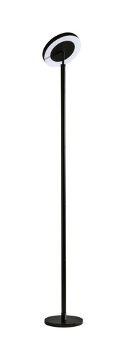 Luther LED Torchiere Floor Lamp in Black