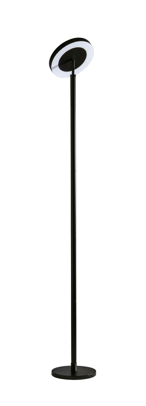 Luther LED Torchiere Floor Lamp in Black