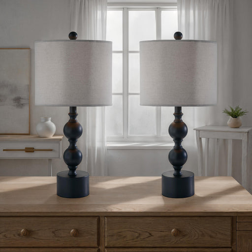 Julius Table Lamp Set of 2 in Black