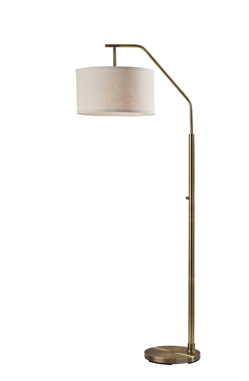 Max Arc Floor Lamp in Antique Brass