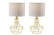Stella 2-Piece Table Lamp Set in Antique Brass