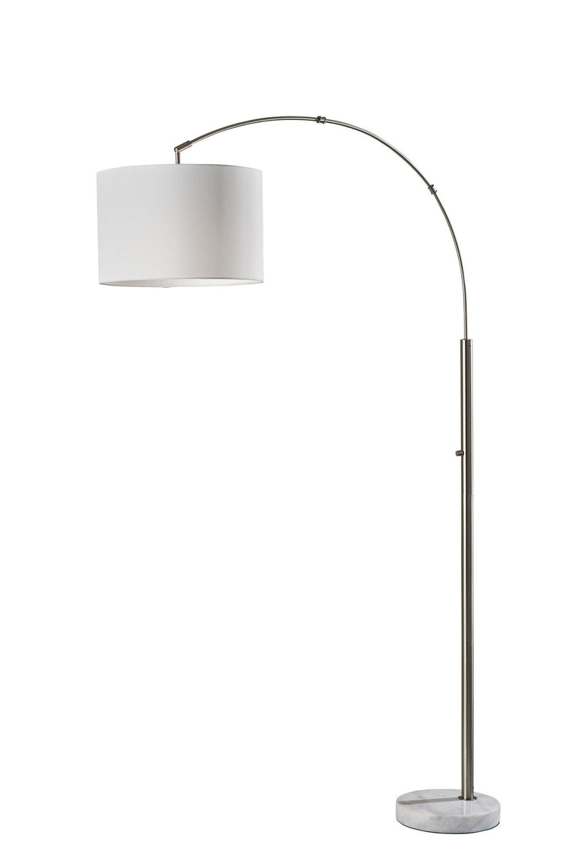 Rigley Arc Floor Lamp in Brushed Steel