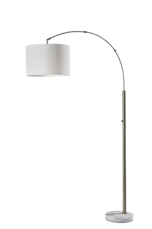Rigley Arc Floor Lamp in Brushed Steel