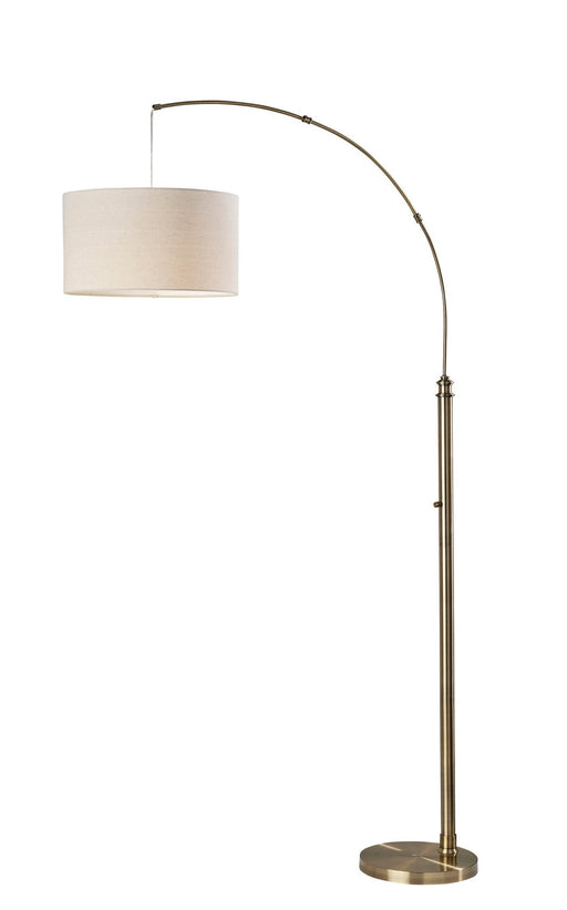 Barton 75.5" Arc Floor Lamp in Antique Brass