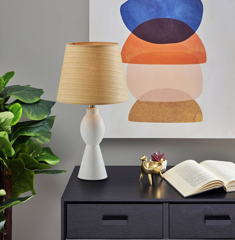 Everest Table Lamp in White Ceramic