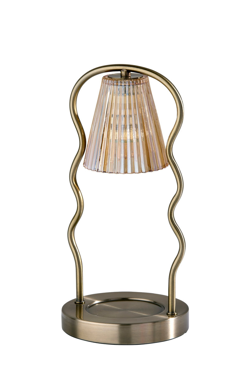 Chiara Candle Warmer Lamp in Antique Brass