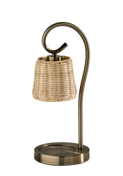 Perry Candle Warmer Lamp in Antique Brass